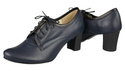 Dámské boty Šněrovací kozačky z přírodní kůže Navy blue 758 ElitaBut