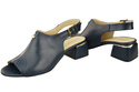 Dámská obuv Sandály Navy blue gold buckle Natural leather 198 ElitaBut