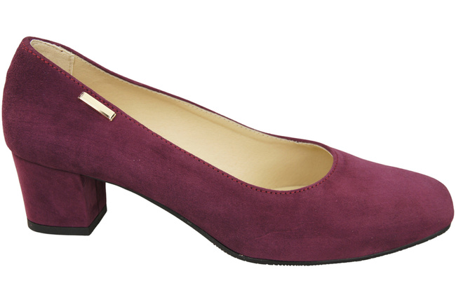 Pohodlná dámská obuv Maroon Natural Leather Suede 172 od ElitaBut