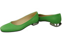 Ploché dámské boty Lime pumps Ornamental heel Natural leather 209 ElitaBut