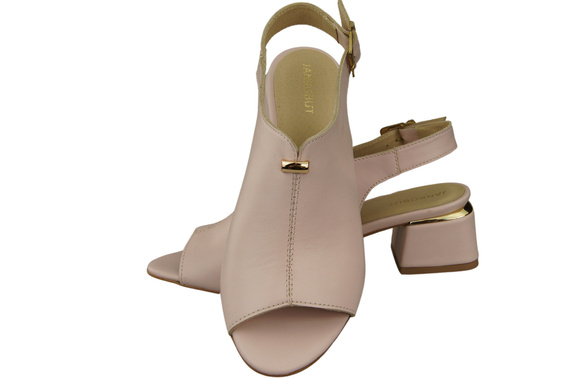 Dámská obuv Sandály Powder pink gold buckle Přírodní kůže 198 ElitaBut