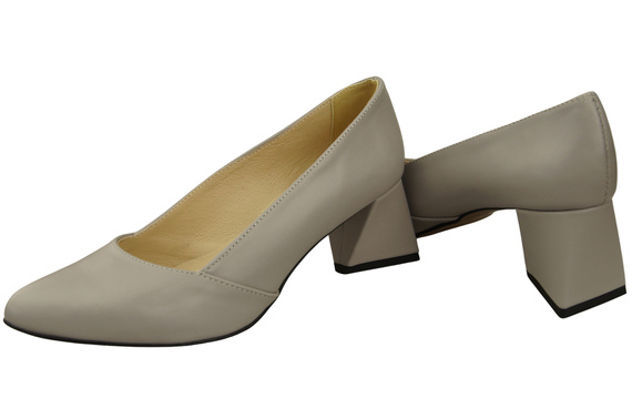 Dámské Lodičky Světlý popel Pravá Kůže Špičatá Špička Podpatek ElitaBut 221