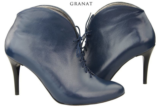 Dámské kozačky námořnická modrá Jaro / podzim přírodní kůže 955 ElitaBut