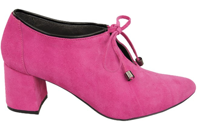 Dámské boty Boty Fuchsia Natural Velour Leather 183 ElitaBut