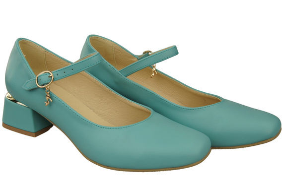 Dámská obuv Obuv s páskem Tyrkysová přírodní kůže 202 ElitaBut