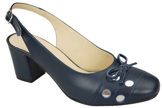 Dámská obuv Navy Blue Sandály Natural Leather 167 ElitaBut