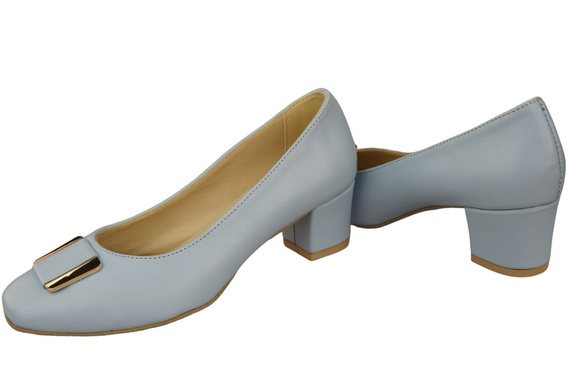 Dámská obuv Dámské lodičky Přírodní kůže 187 Světle modrá ElitaBut