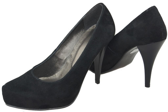 Dámská obuv černá semišová přírodní kůže 644 ElitaBut