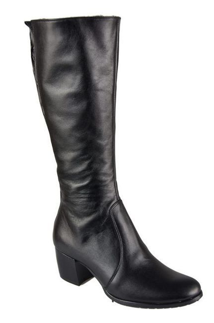 Obuv Dámské boty z přírodní kůže Černá 542 ElitaBut