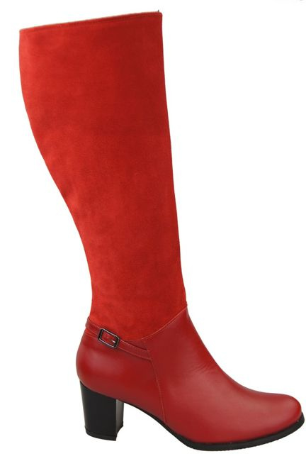 Obuv Dámské boty z přírodní kůže 101 Červená ElitaBut