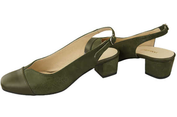 Dámské sandály z přírodní kůže 165 Olive ElitaBut