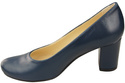 Dámské boty Classic Navy Blue Natural Leather Almond Nose pumps 201 ElitaBut