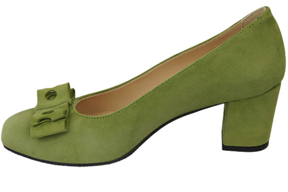 Dámská obuv Pistachio Natural Leather Suede pumps 163 ElitaBut