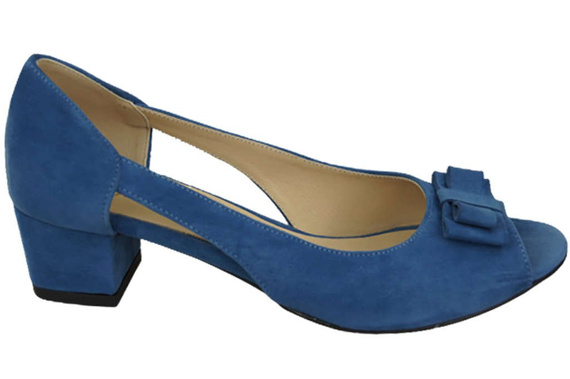 Dámská obuv Modrá semišová přírodní kůže Sandály 145 Z ElitaBut