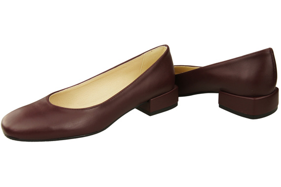 Pohodlná dámská obuv Maroon Flats Natural Leather 204 ElitaBut