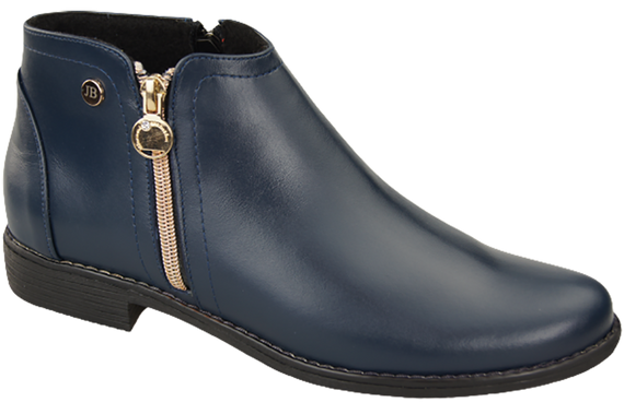 Dámská obuv Navy Blue Boots Warmed Natural Leather 872 Z Elitabut