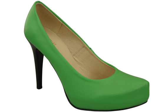 Dámské kožené lodičky s limetkovým podpatkem 205 ElitaBut