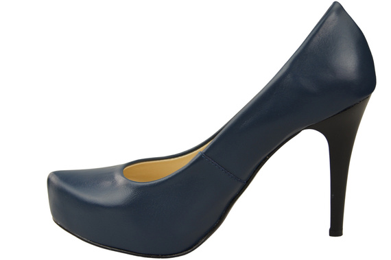 Dámská obuv Navy blue Stiletto pumps přírodní kůže 205 ElitaBut
