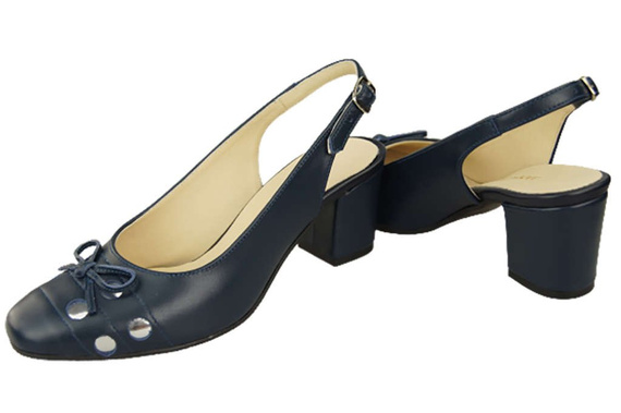 Dámská obuv Navy Blue Sandály Natural Leather 167 ElitaBut