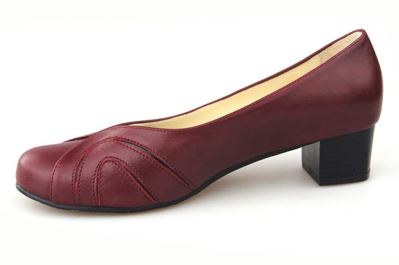 Dámská obuv Dámské kožené lodičky Maroon 786 ElitaBut