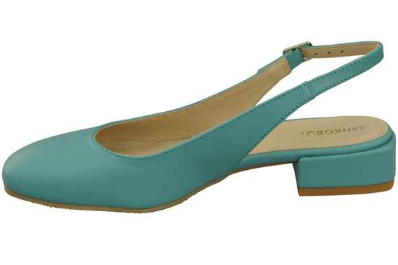 Dámská obuv Tyrkysové sandály na plochém podpatku Přírodní kůže 206 ElitaBut