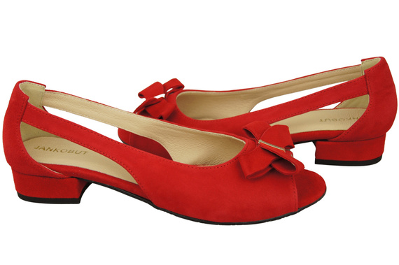 Obuv Dámské sandály Červená přírodní semišová kůže 994 Z Kombinace stylu a pohodlí ElitaBut