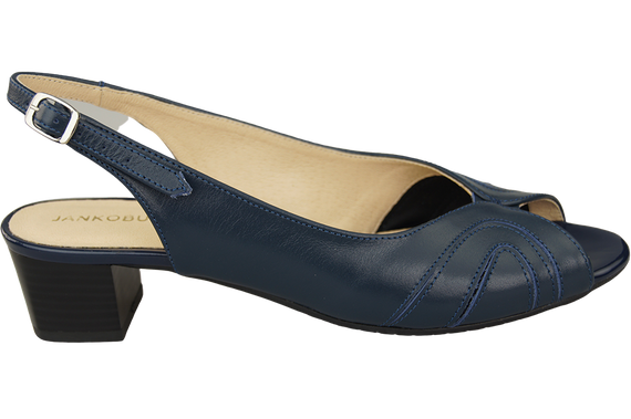 Dámská obuv Přírodní kůže Sandály Navy blue 991 ElitaBut