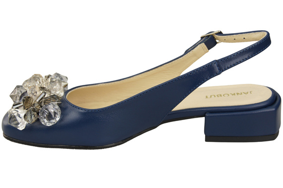 Dámská obuv Navy blue sandály s krystaly Přírodní kůže 215 ElitaBut