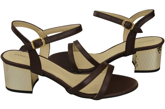 Dámská obuv Chocolate Natural Leather 197 Smyslně odhalující sandály na nohy ElitaBut