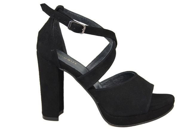 Dámské sandály z černé přírodní kůže 114 ElitaBut