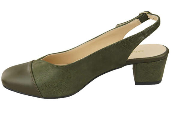 Dámské sandály z přírodní kůže 165 Olive ElitaBut