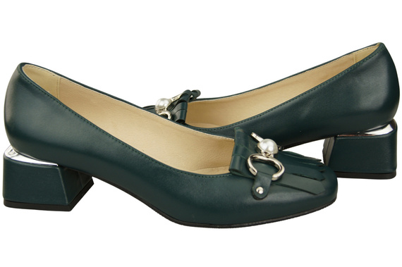 Dámská obuv Střapcem zdobené lodičky Malachite Přírodní kůže 195 ElitaBut
