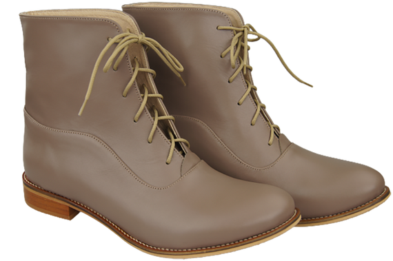 Dámské kozačky Cappuccino Dark Spring/Autumn přírodní kůže 155 L ElitaBut