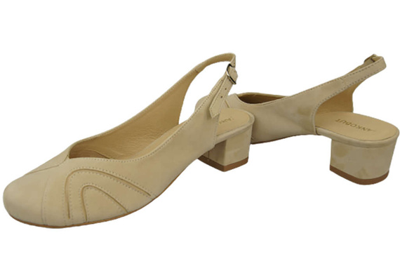 Dámská obuv Přírodní kůže Semišové sandály Béžová 842 Z ElitaBut