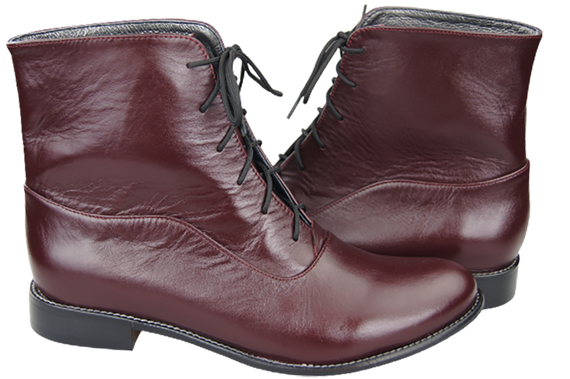 Dámské boty Maroon Jaro/podzim přírodní kůže 155 L ElitaBut