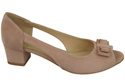 Dámské sandály Powder Pink Suede Natural Leather 145 Z ElitaBut