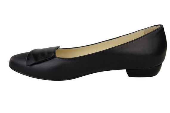 Dámské baleríny Černá přírodní kůže 988 ElitaBut