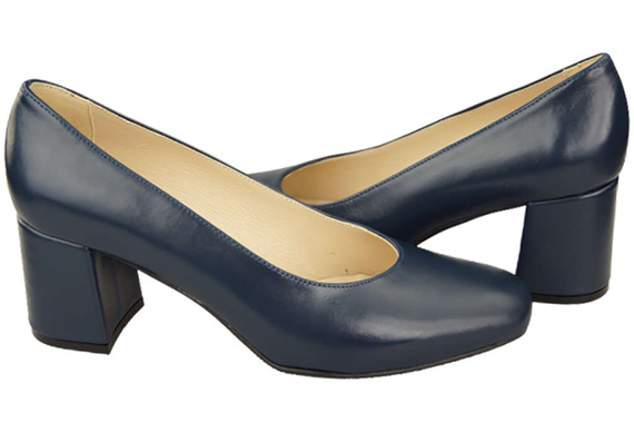 Dámské lodičky z přírodní kůže 171 Navy blue ElitaBut