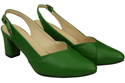 Dámská obuv Zelené sandály na podpatku Přírodní kůže 217 ElitaBut