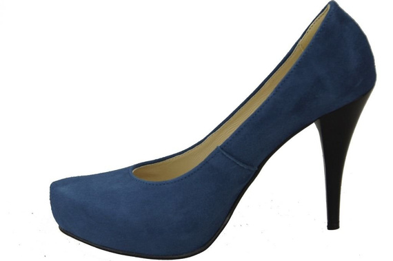 Dámská obuv Navy Blue Suede Leather 644 ElitaBut