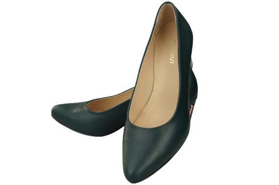 Dámská obuv Obuv Malachite z přírodní kůže s ozdobným podpatkem 158 ElitaBut