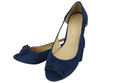 Dámská obuv Navy Blue Suede Leather Sandals 145 Z ElitaBut