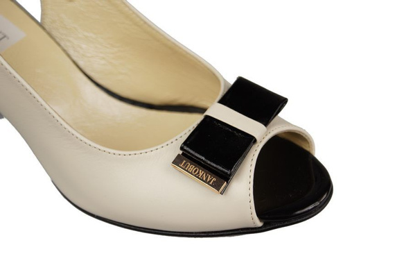 Dámská obuv Přírodní kůže Sandály Béžová 843 N ElitaBut