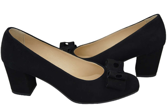 Dámská obuv Černá semišová kůže 163 ElitaBut