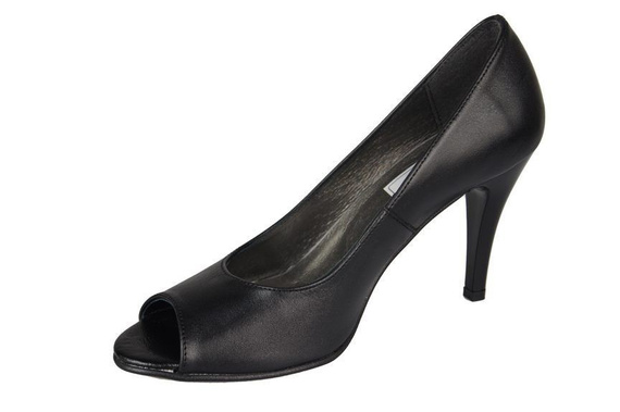 Dámská obuv Přírodní kožené lodičky Černá 774 ElitaBut