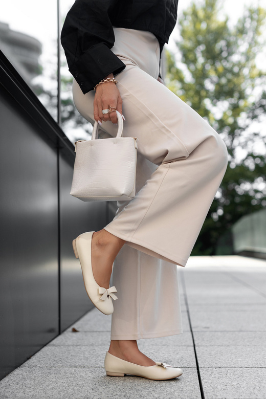 Dámské baletní boty Beige Natural Leather 998 ElitaBut