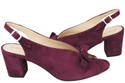 Dámská obuv Sandály Maroon Natural Leather Suede 148 ElitaBut