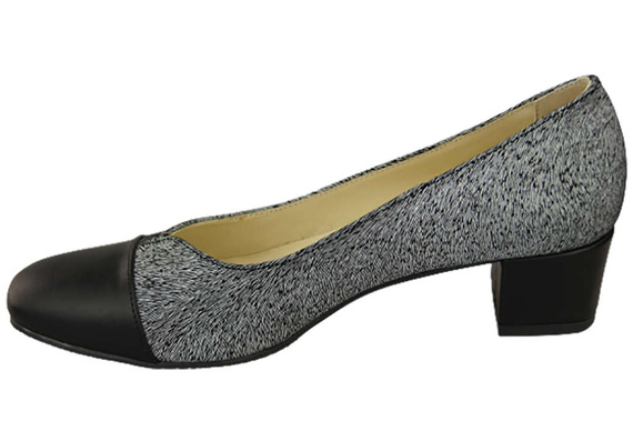 Dámská obuv Lodičky z přírodní kůže 164 Black - White ElitaBut