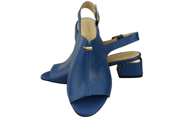 Dámská obuv Sandály Blue gold buckle Natural leather 198 ElitaBut