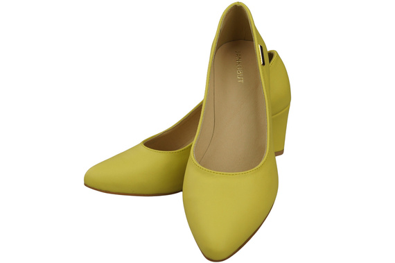 Klasické hladké boty Dámské kožené lodičky Lemon 213 ElitaBut